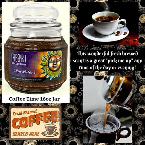 Coffee Time 16 oz Jar - Freshly Brewed Coffee